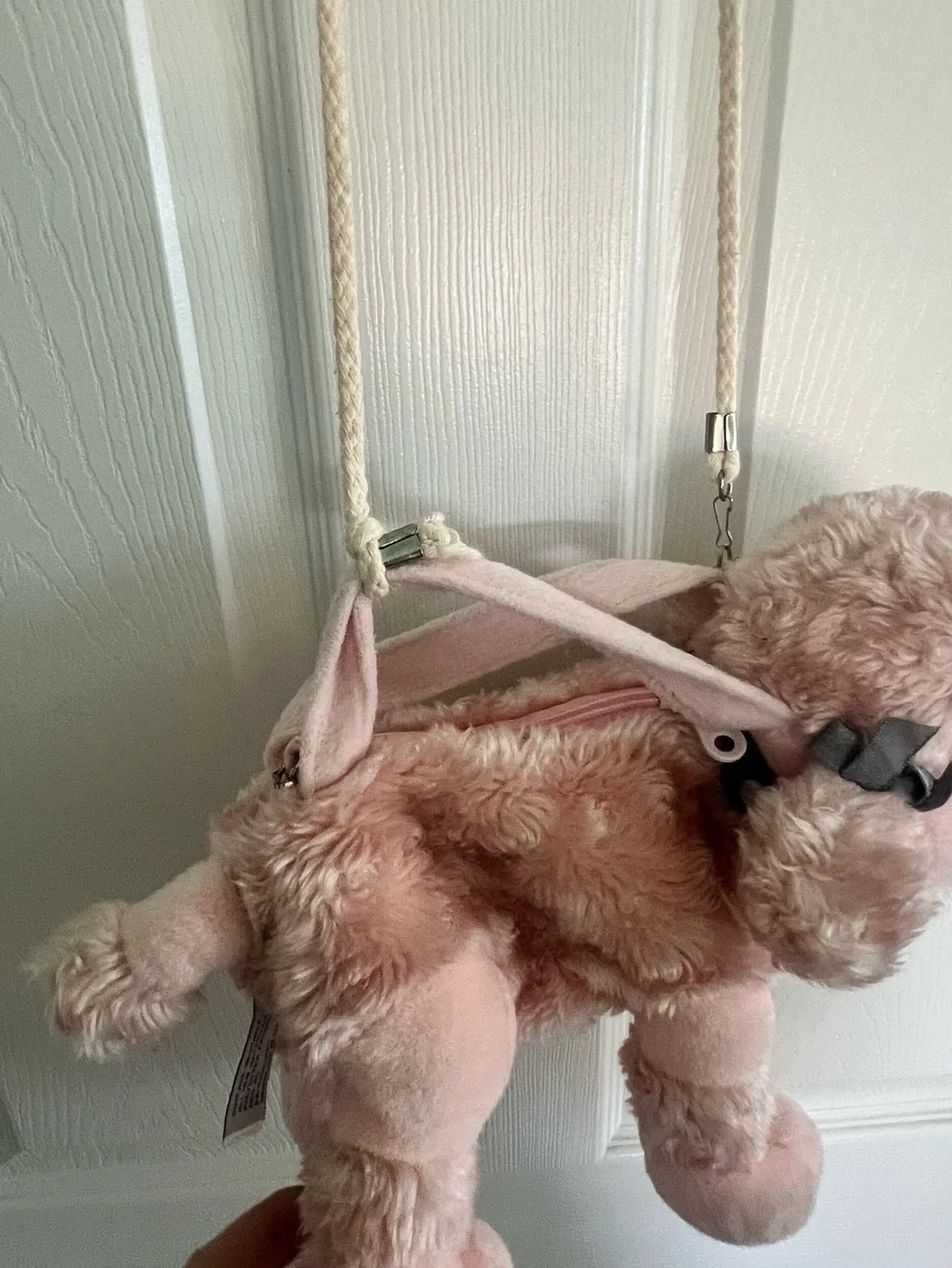 White Plush Cat Hanging Toy for Cats by